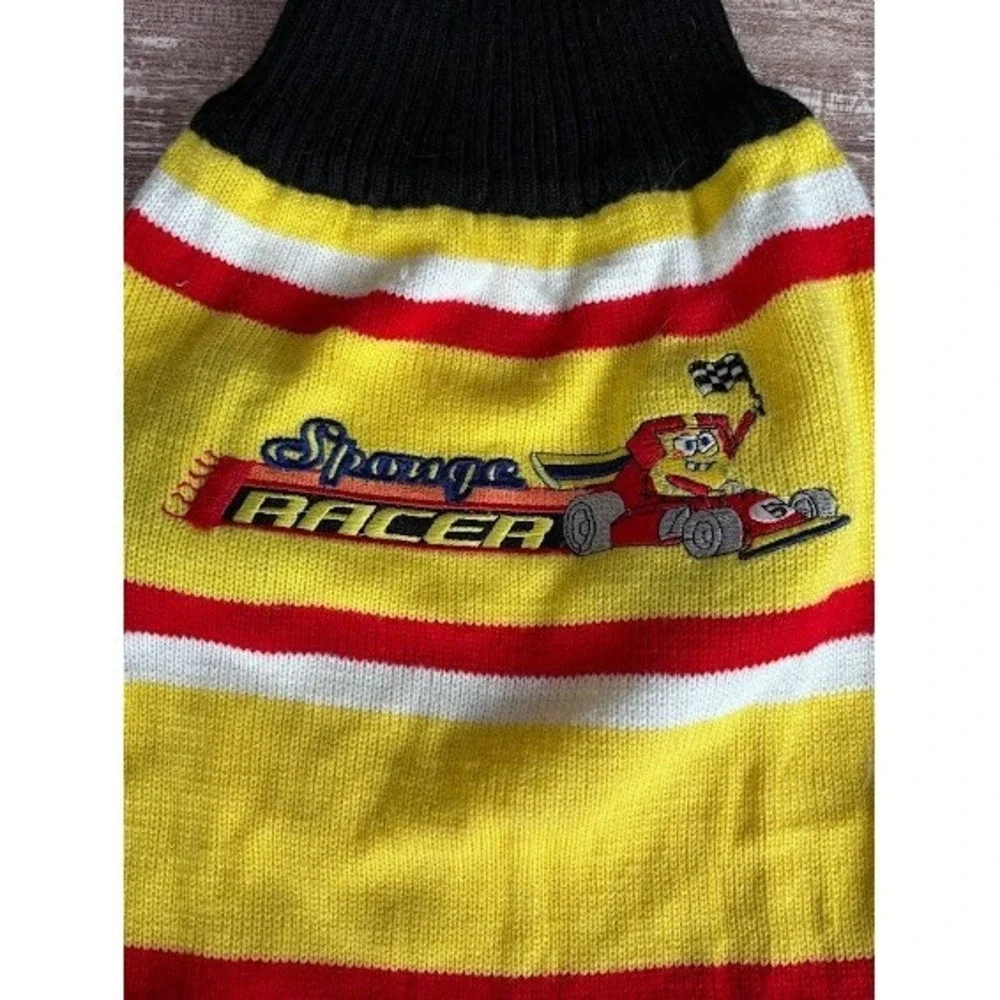 Nickelodeon Spongebob Squarepants Sponge Racer Dog Sweater Size Large
